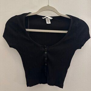 button down baby tee